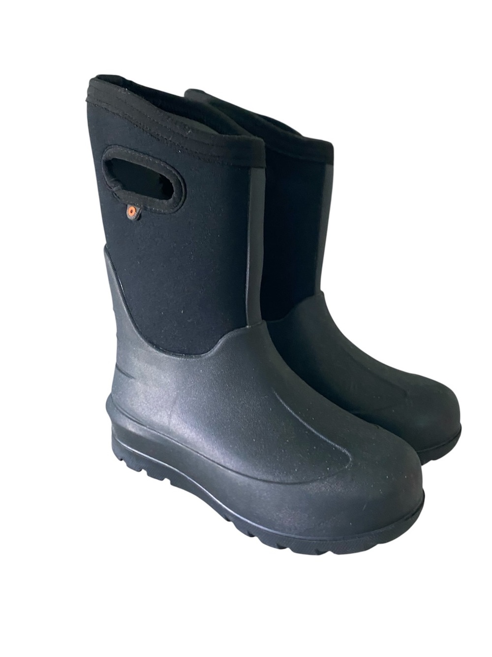 Bogs Black Youth Neo Classic Pull-On Boots Size 3 - Picture 4 of 8